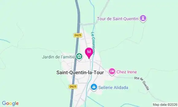 Localisation Saint Quentin la Tour - 09500