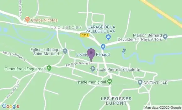 Localisation Esquerdes Bp - 62380