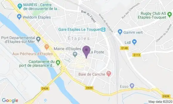 Localisation Etaples - 62630
