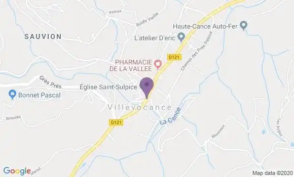 Localisation Villevocance Bp - 07690
