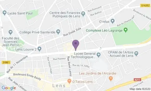 Localisation Givenchy En Gohelle Bp - 62580
