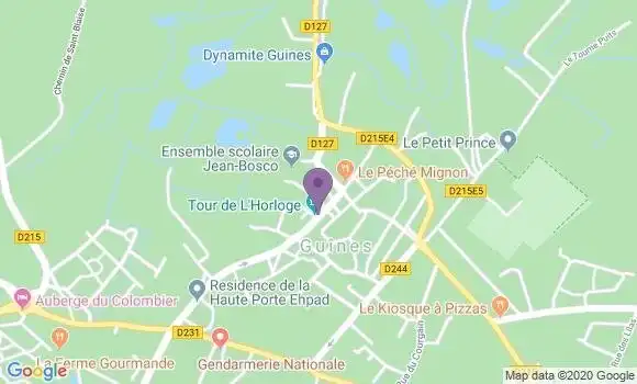 Localisation Guines - 62340
