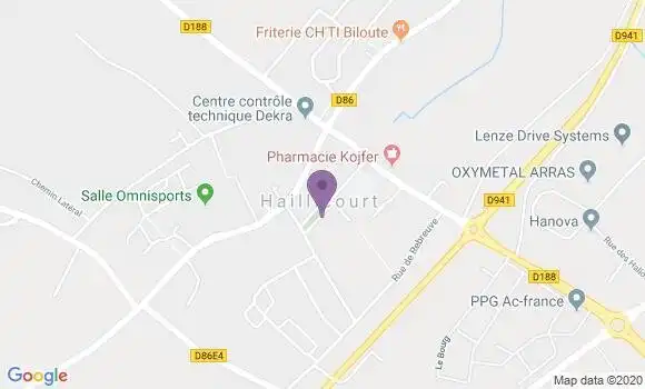 Localisation Haillicourt Bp - 62940