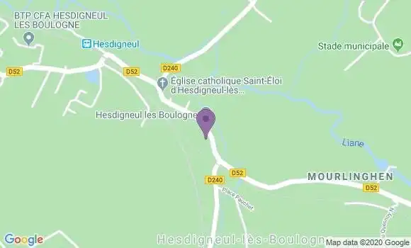 Localisation Hesdigneul les Boulogne Bp - 62360