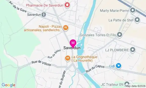 Localisation Saverdun - 09700