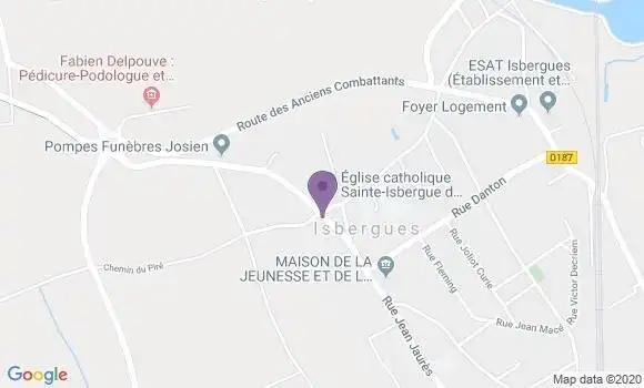 Localisation Isbergues - 62330