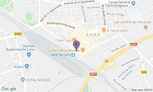 Localisation Loison sous Lens Bp - 62218