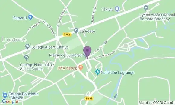 Localisation Lumbres - 62380