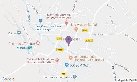 Localisation Maroeuil - 62161