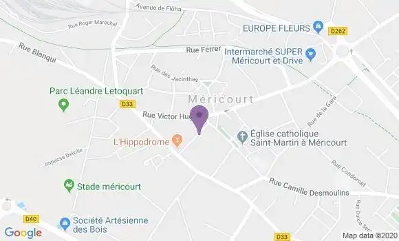 Localisation Mericourt Bp - 62680
