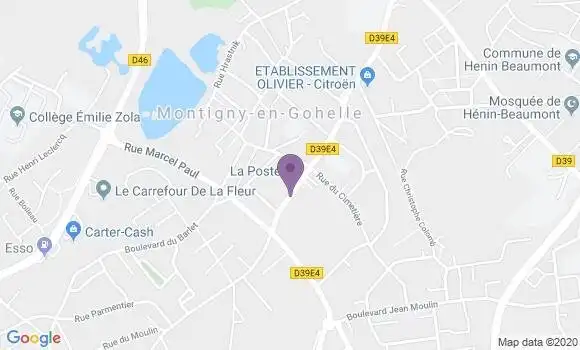 Localisation Montigny En Gohelle Bp - 62640