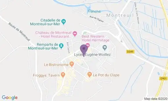 Localisation Montreuil - 62170