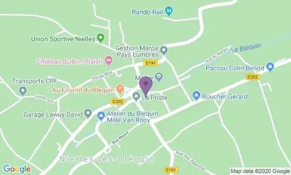 Localisation Nielles les Blequin Bp - 62380