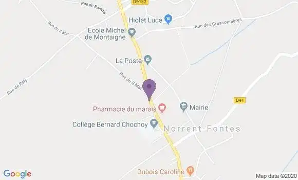 Localisation Norrent Fontes Bp - 62120