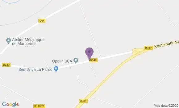 Localisation Le Parcq Bp - 62770