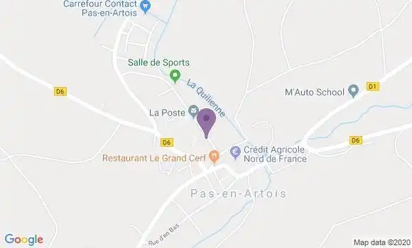 Localisation Pas En Artois - 62760