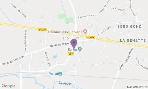 Localisation Polliat Bp - 01310