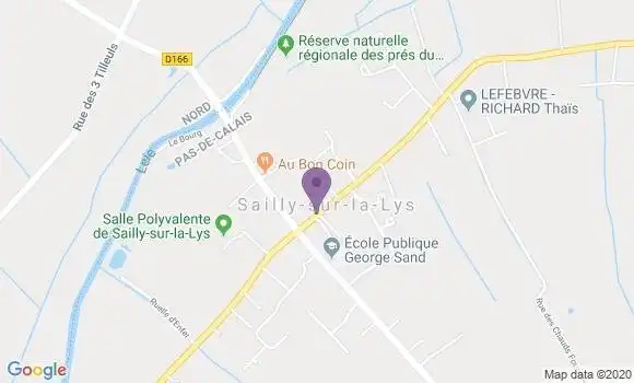 Localisation Sailly sur la Lys Bp - 62840