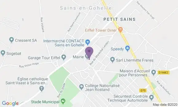Localisation Sains En Gohelle Bp - 62114