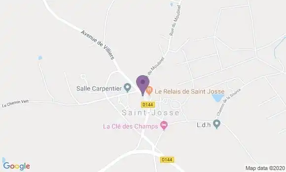 Localisation Saint Josse Bp - 62170