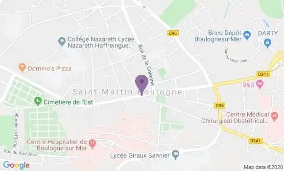 Localisation Saint Martin Boulogne - 62280