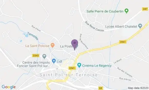 Localisation Saint Pol sur Ternoise - 62130