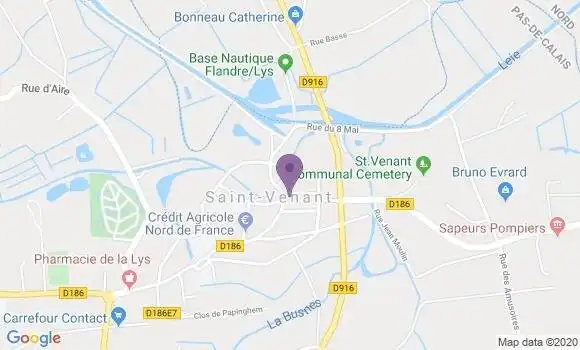 Localisation Saint Venant - 62350