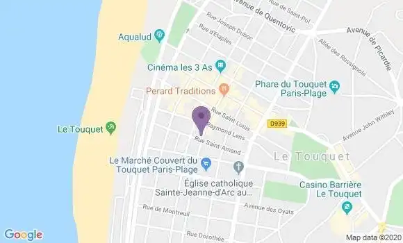 Localisation Le Touquet Paris Plage - 62520