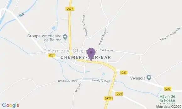 Localisation Chemery sur Bar Ap - 08450