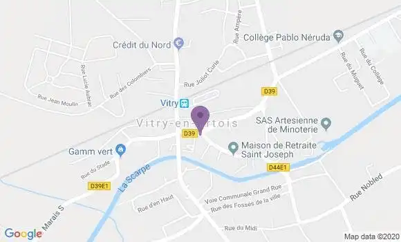 Localisation Vitry En Artois - 62490