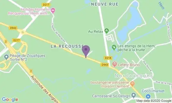 Localisation Zouafques la Recousse Bp - 62890