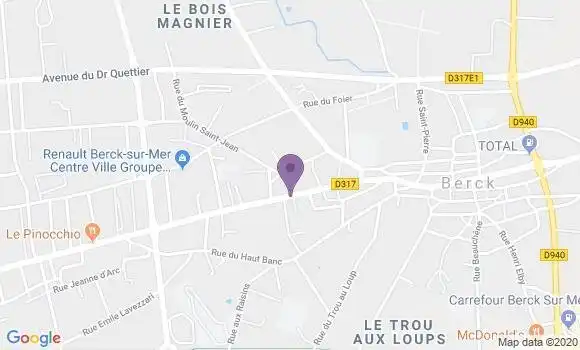 Localisation Berck Hotel de Ville Bp - 62600