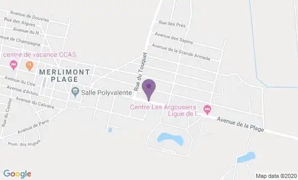 Localisation Merlimont Plage Bp - 62155