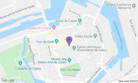 Localisation Calais Tour du Guet - 62100