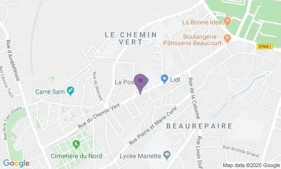 Localisation Boulogne Chemin Vert Bp - 62200
