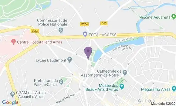 Localisation Arras Jardin Minelle Bp - 62000