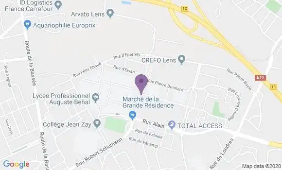 Localisation Lens Grande Residence - 62300
