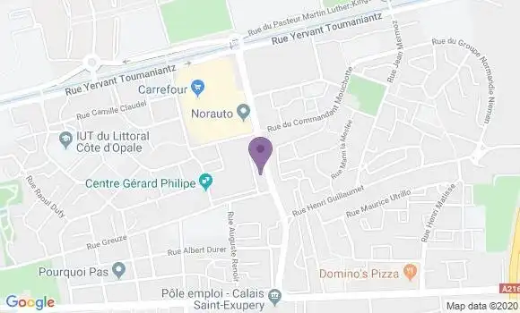 Localisation Calais Beau Marais - 62100
