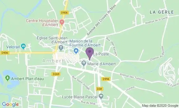 Localisation Ambert - 63600