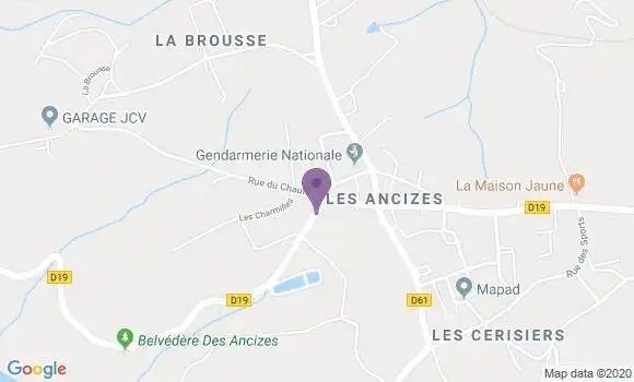 Localisation Les Ancizes Comps Bp - 63770