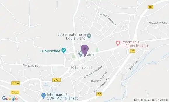 Localisation Blanzat Bp - 63112
