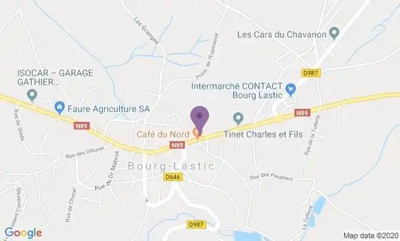 Localisation Bourg Lastic - 63760