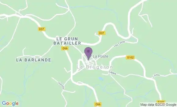 Localisation Le Brugeron Ap - 63880