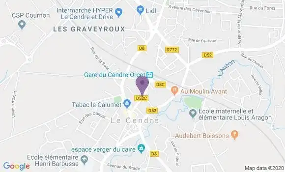 Localisation Le Cendre - 63670