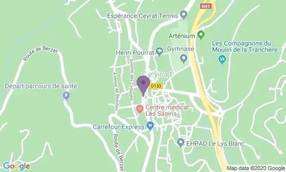 Localisation Ceyrat Bp - 63122