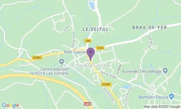 Localisation Chabreloche Bp - 63250