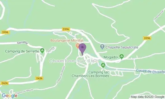 Localisation Chambon sur Lac Bp - 63790