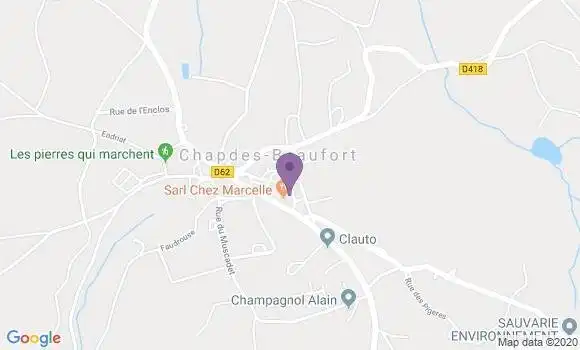 Localisation Chapdes Beaufort Bp - 63230