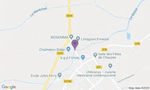 Localisation Chappes Bp - 63720