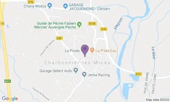 Localisation Charbonnier les Mines Bp - 63340